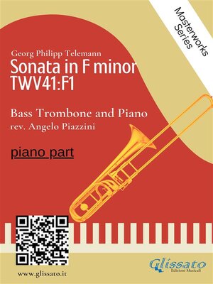 cover image of (piano part) Sonata in F minor--Bass Trombone and Piano